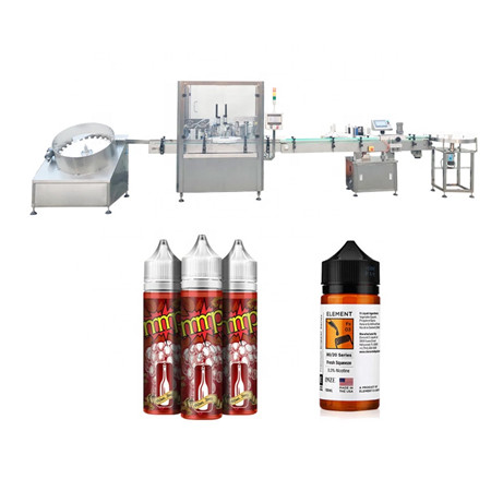 Echipament automat de umplere de ulei esențial / mașină de umplere cu lichid e-țigări / mașină de umplere de sucuri e-cig